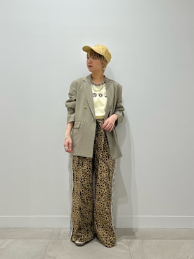 「LY（エルワイ）のアイテム（帽子）」を使った、chihiroさん（レディース・153cm）の春コーディネート