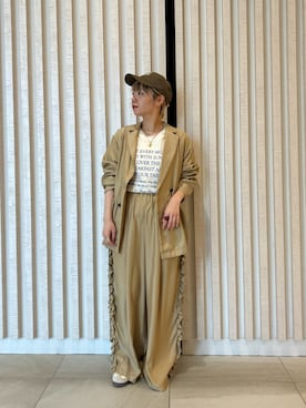 「ROSE BUD（ローズバッド）のアイテム（帽子）」を使った、chihiroさん（レディース・153cm）の春コーディネート