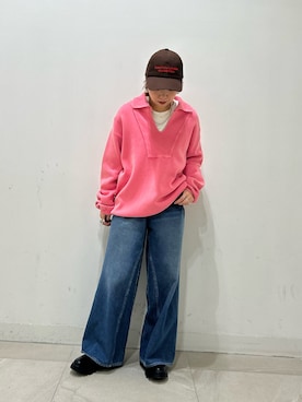 「アイテム（ブラック系）」を使った、chihiroさん（レディース・153cm）の冬コーディネート