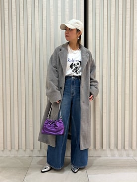 「ROSE BUD（ローズバッド）のアイテム（パンツ）」を使った、chihiroさん（レディース・153cm）の冬コーディネート