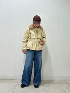 「おでかけコーデ」｜「アイテム（その他アウター）」を使った、chihiroさん（レディース・153cm）の冬コーディネート