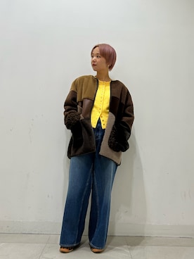 「ROSE BUD（ローズバッド）のアイテム（パンツ）」を使った、chihiroさん（レディース・153cm）の冬コーディネート