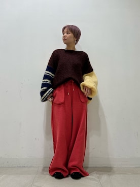 「ROSE BUD（ローズバッド）のアイテム（パンツ）」を使った、chihiroさん（レディース・153cm）の冬コーディネート