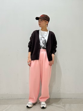 「アイテム（帽子）」を使った、chihiroさん（レディース・153cm）の冬コーディネート