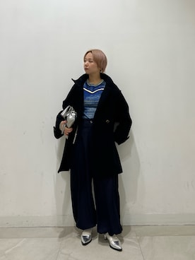 「ROSE BUD（ローズバッド）のアイテム（パンツ）」を使った、chihiroさん（レディース・153cm）の冬コーディネート