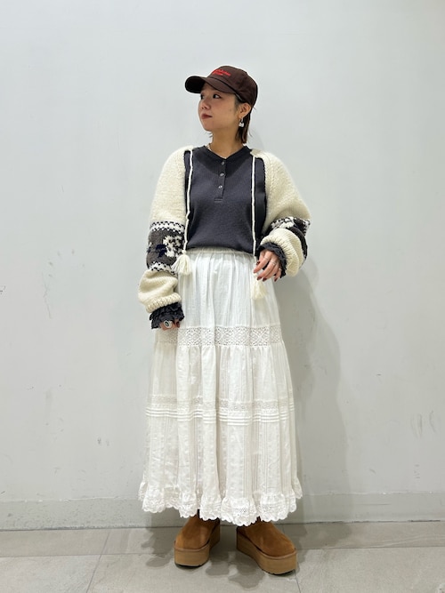 セール】(CREOLME)RIB HENRY NECK PULLOVER（Tシャツ/カットソー