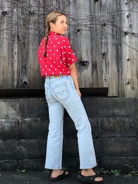 「リーバイス」｜ショウコさん（レディース・159cm）の夏コーディネート