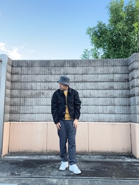 「アイテム（カバーオール）」を使った、HIROさん（メンズ・170cm）の秋コーディネート