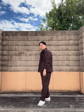 「アイテム（バングル/リストバンド）」を使った、HIROさん（メンズ・169cm）の秋コーディネート