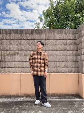 「アイテム（その他アウター、ブラウン系）」を使った、HIROさん（メンズ・169cm）の秋コーディネート