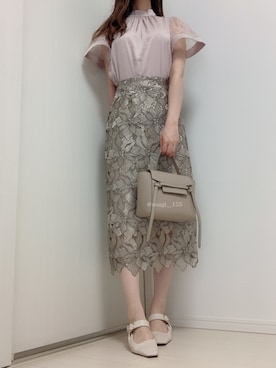 「OLコーデ」｜「アイテム（パンプス）」を使った、Aikaさん（レディース・155cm）の夏コーディネート