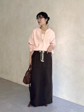 「DouDou（ドゥドゥ）のアイテム」を使った、okochiさん（レディース・162cm）の冬コーディネート