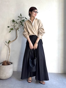 「DouDou（ドゥドゥ）のアイテム（バッグ）」を使った、okochiさん（レディース・162cm）の夏コーディネート