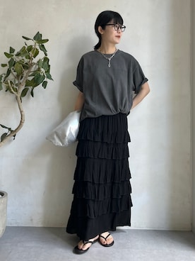 「ピグメント」｜「アイテム（アクセサリー）」を使った、okochiさん（レディース・162cm）の夏コーディネート