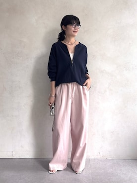 「DouDou（ドゥドゥ）のアイテム（トップス）」を使った、okochiさん（レディース・162cm）の春コーディネート