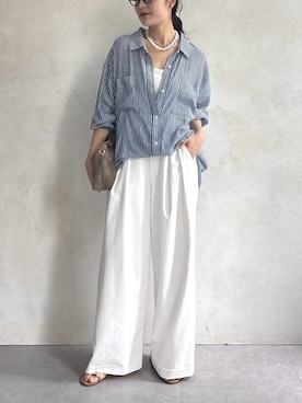 「DouDou（ドゥドゥ）のアイテム（トップス）」を使った、okochiさん（レディース・162cm）の春コーディネート