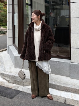 okochiさん（レディース・162cm）の冬コーディネート