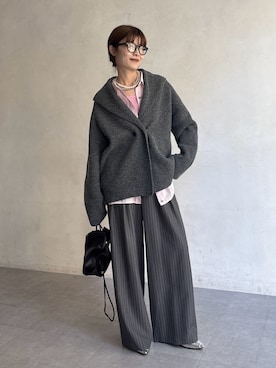 「DouDou（ドゥドゥ）のアイテム（パンツ）」を使った、okochiさん（レディース・162cm）の秋コーディネート