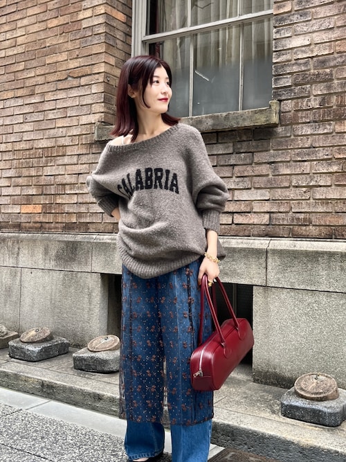 タグ付き CALABRIAインターシャ2WAYカーディガン DouDou（ドゥドゥ）の「CALABRIAインターシャ2WAYカーディガン（ニット