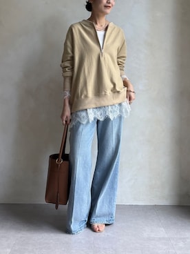 「DouDou（ドゥドゥ）のアイテム」を使った、okochiさん（レディース・162cm）の冬コーディネート