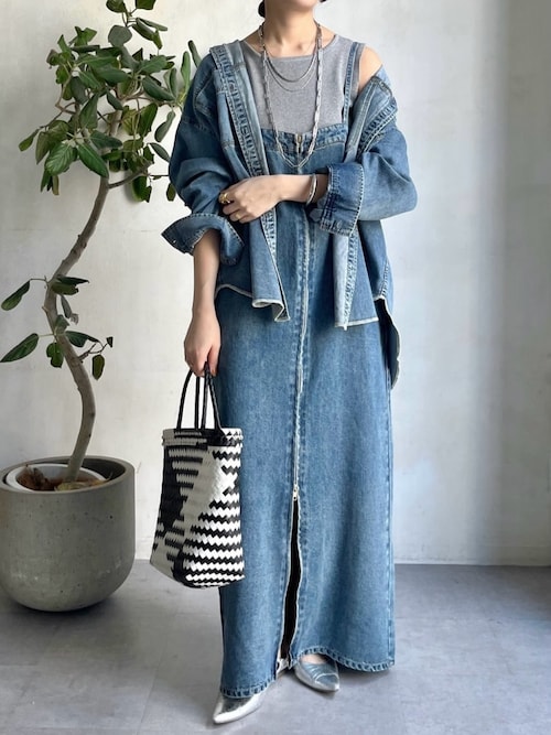 ✨人気✨ DOUDOU ドゥドゥ テンセル デニム ジャンスカ ブルー DOUDOU ドゥドゥ テンセル デニム ジャンスカ ブルー 38 Mサイズ