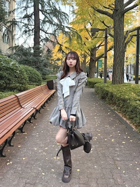 「アイテム（バッグ）」を使った、annpeachさん（レディース・167cm・10代）の秋コーディネート