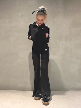 「ニットトップス」｜「アイテム（ジャケット/アウター）」を使った、HMさん（レディース・152cm）の冬コーディネート