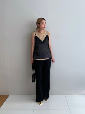 「GALLEST（ギャレスト）の◆スクエアスモールボストン（ハンドバッグ）」を使った、GALLEST  OFFICIALさん（レディース・159cm）の夏コーディネート