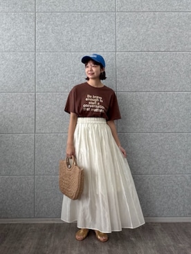 「白スカート」｜GALLEST  OFFICIALさん（レディース・155cm）の夏コーディネート