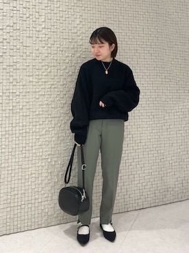 「ゆったりシルエット」｜「アイテム（パンツ）」を使った、GALLEST  OFFICIALさん（レディース・146cm）の冬コーディネート