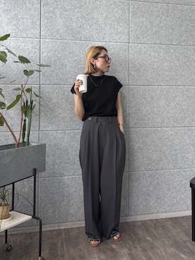 「ノースリーブニット」｜GALLEST  OFFICIALさん（レディース・158cm）の夏コーディネート