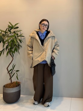 「シャギー」｜「アイテム（ジャケット/アウター）」を使った、GALLEST  OFFICIALさん（レディース・158cm）の冬コーディネート