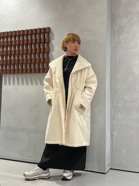 「ワンピース×スニーカー」｜「アイテム（その他アウター）」を使った、GALLEST  OFFICIALさん（レディース・153cm）の冬コーディネート