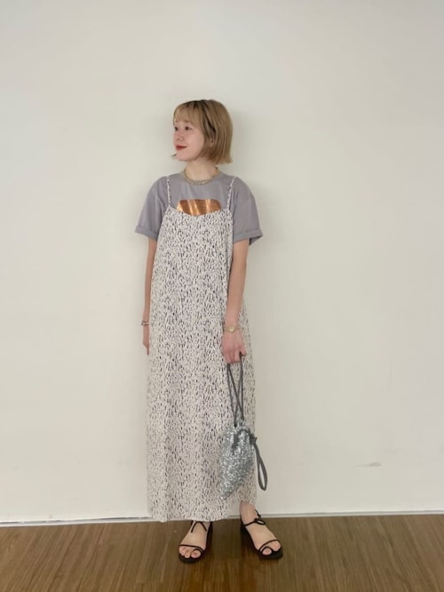 セール】シャイン箔プリントTシャツ（Tシャツ/カットソー
