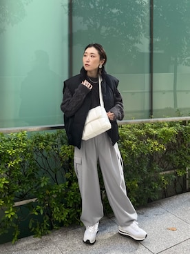 「ベストコーデ」｜「アイテム（その他アウター）」を使った、GALLEST  OFFICIALさん（レディース・158cm）の冬コーディネート
