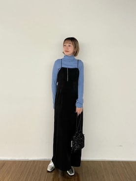 「ラメニット」｜「アイテム（ワンピース/ドレス）」を使った、GALLEST  OFFICIALさん（レディース・160cm）の秋コーディネート