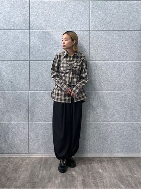 「GALLEST（ギャレスト）の◆スクエアスモールボストン（ハンドバッグ）」を使った、GALLEST  OFFICIALさん（レディース・159cm）の秋コーディネート