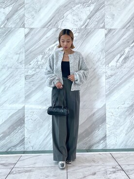 「GALLEST（ギャレスト）の◆スクエアスモールボストン（ハンドバッグ）」を使った、GALLEST  OFFICIALさん（レディース・159cm）の秋コーディネート