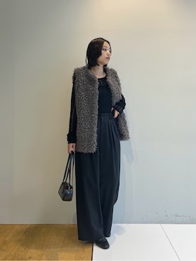 「GALLEST（ギャレスト）の◆スクエアスモールボストン（ハンドバッグ）」を使った、GALLEST  OFFICIALさん（レディース・159cm）の秋コーディネート