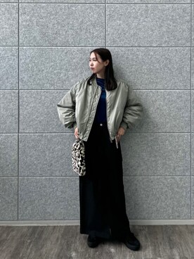「カーゴスカート」｜「アイテム（ジャケット/アウター）」を使った、GALLEST  OFFICIALさん（レディース・162cm）の秋コーディネート