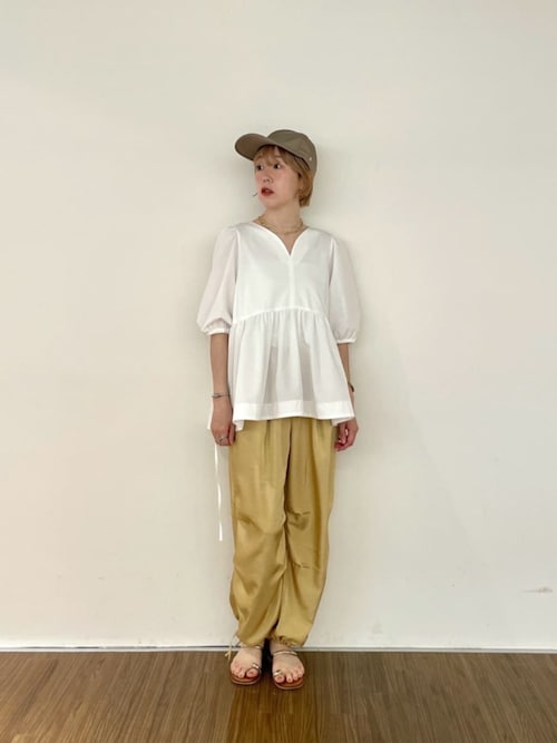GALLEST / ギャレスト ハートネックペプラムカットソー ギャレスト GALLEST ハートネックペプラムカットソー （ブルー