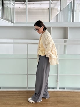 「イエローコーデ」｜「アイテム（ジャケット/アウター）」を使った、GALLEST  OFFICIALさん（レディース・158cm）の春コーディネート