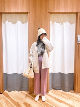 「Samansa Mos2 blue（サマンサモスモスブルー）のアイテム（その他アウター）」を使った、あーちゃんさん（レディース・160cm）の秋コーディネート