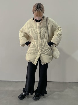 「La-gemme（ラジェム）のアイテム（ジャケット/アウター）」を使った、yuiさん（レディース・164cm）の冬コーディネート