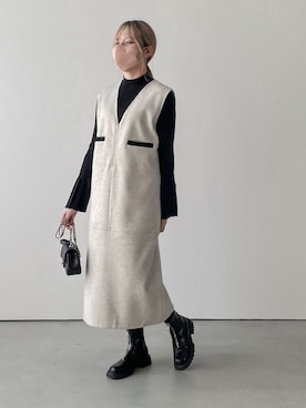 「ハイトーンカラー」｜yuiさん（レディース・164cm）の冬コーディネート