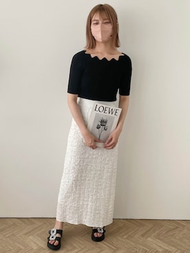 「スカラップ」｜「アイテム（サンダル）」を使った、yuiさん（レディース・164cm）の夏コーディネート