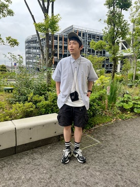 「COBRA CAPS（コブラキャップス）のアイテム」を使った、しょーへーさん（メンズ・175cm）の夏コーディネート