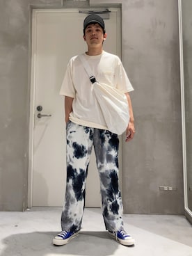 「STUSSY（ステューシー）のアイテム」を使った、しょーへーさん（メンズ・175cm）の夏コーディネート