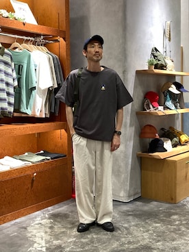 「CIAOPANIC TYPY（チャオパニックティピー）のアイテム（帽子）」を使った、yonmaru2さん（メンズ・175cm）の夏コーディネート