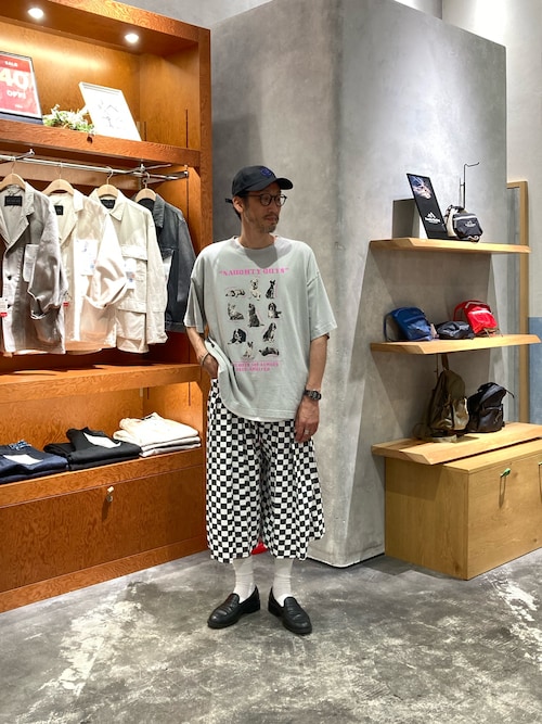 【SG】パウダー加工プリント&刺繍TEE
